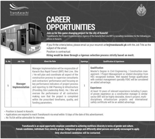 Job Opportunity At Transkarachi October 2023